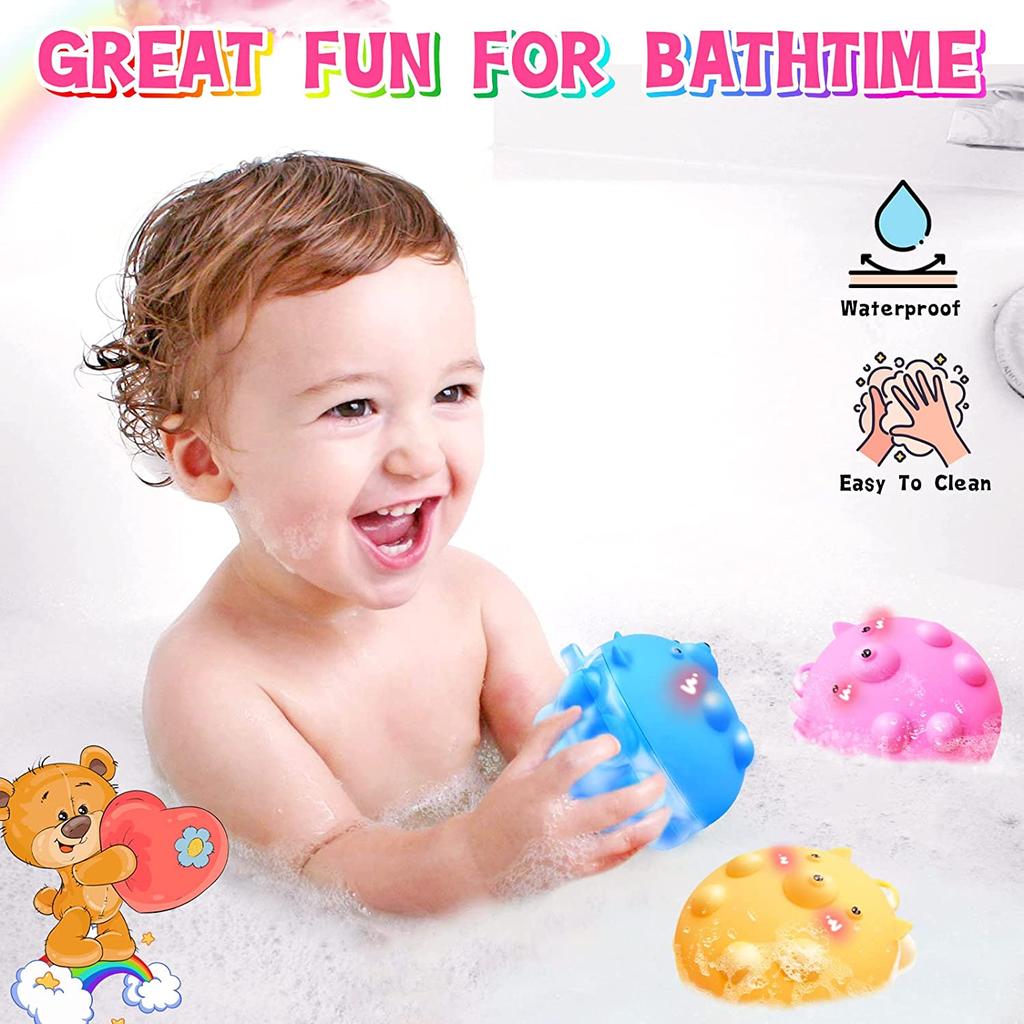 3 шт., игрушки-поп-мячи, шарики для снятия стресса, сенсорные игрушки для сжатия, 3D силиконовые поп-пузыри, прыгающие шарики для снятия стресса, снятие тревоги и стресса для девочек и детей