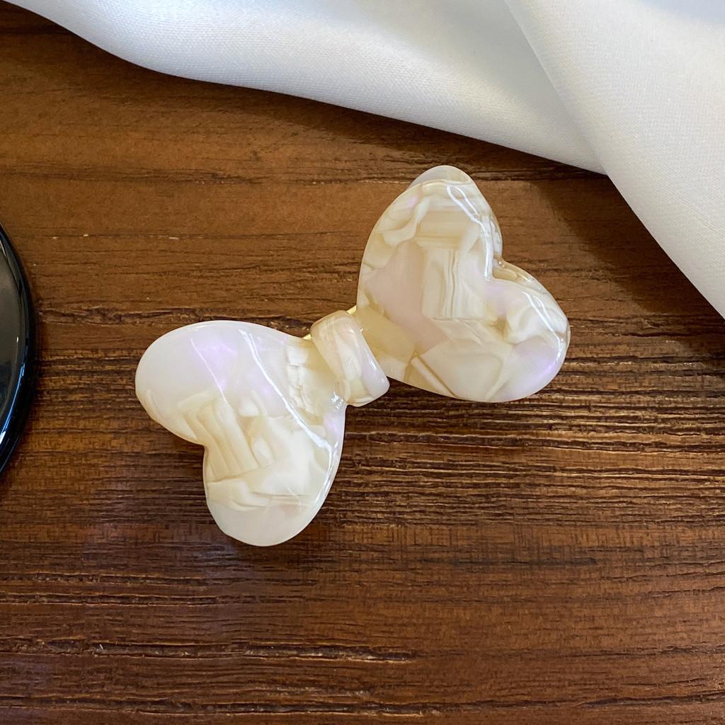 Очаровательная разноцветная заколка для волос с бантом в виде сердца для женщин Стильные и универсальные аксессуары