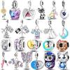 925 Sterling Silver Travel Charms Owl Butterfly Bead Lovely Colorful Pet Pendant Fit Originalfashionbracelet Diy Women Jewelry