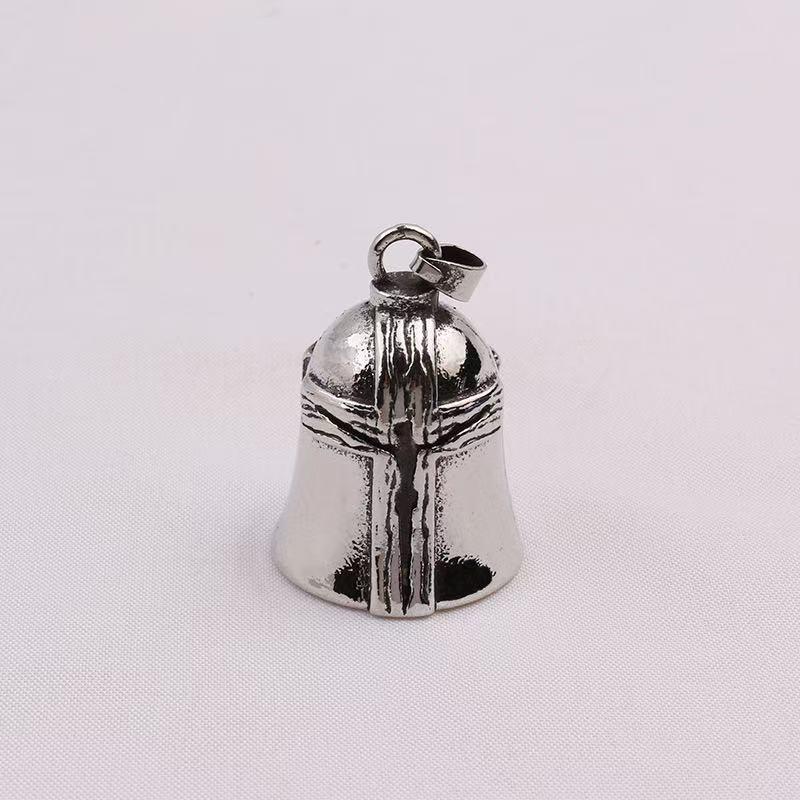 Vintage Zinc Alloy Angel Wings Bell Keychain for Bikers