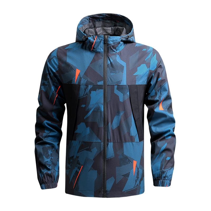 Men Jacket Camping Hiking Windbreaker Quick Dry Splashproof Outdoor Sports Walking Climbing Trekking Coats
