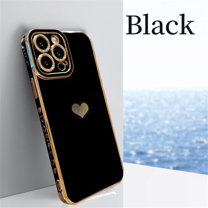 Bling Love Heart Soft Case For Samsung Galaxy A04S A14 A24 A34 A54 A53 A23 A13 AS20 S21 S22 S23 Ultra Plus iPhone 14 13 12 11 Pro Max Silicone Cover