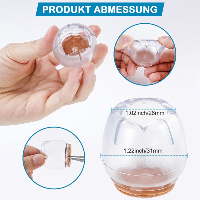 16 шт. силиконовых накладок на ножки столов и стульев, квадратные накладки, носки, противоскользящие накладки для защиты пола мебели