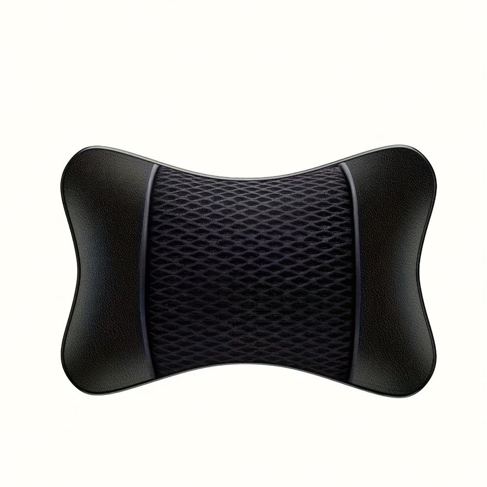Car Neck Pillow, PU Leather & Mesh Breathable Headrest, Soft Memory Foam Cervical Support Cushion, Auto Interior Accessories