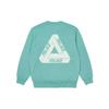 Palace Slub Crew Neck Sweatshirt With Triangle Logo Print Unisex Tops Mint-Green P21CS072