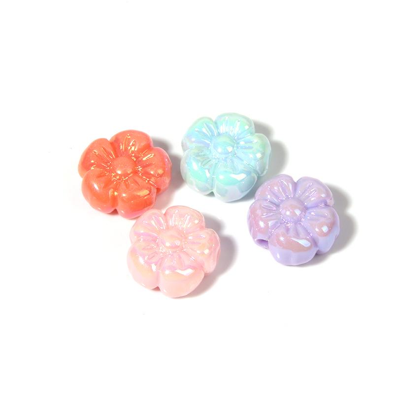 AB-Plated Acrylic Star and Bow Beads for DIY Necklaces and Hairpins