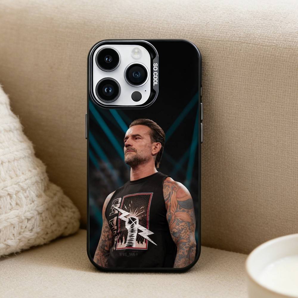 BOXER CM P-Punk Phone Case For iPhone 16,15,14,13,12,17,Pro,MAX Black Matte Shockproof Cover