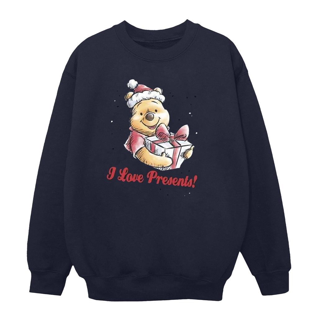 Disney Womens/Ladies Winnie The Pooh Love Presents Sweatshirt