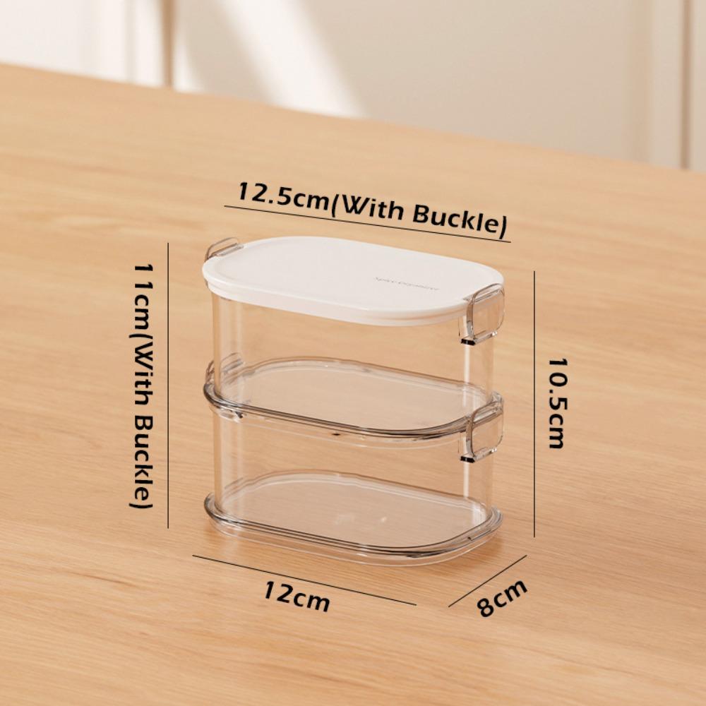 4pcs/Set Household 2/3/4 Layers Spice Storage Box Clear Multi-functional Seasoning Jar Stackable Spice Container Food Storage