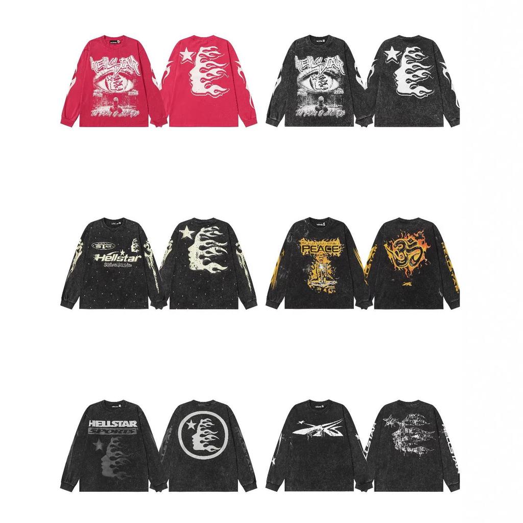 Кросс 2025 Hellstar Модный Уличный Свободный Худи с Длинным Рукавом для Мужчин и Женщин – Осенняя Одежда
