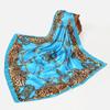 Women Fashion Square Vintage Print Satin Neckerchief Sun-Proof Scarf Scarves Shawl High Quality 1PC 90*90cm