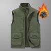 Men's Double-Sided Polar Fleece Vest - Windproof, Warm, and Plush for Autumn/Winter Outdoor Activities