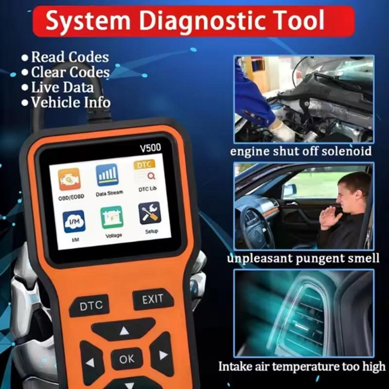 Компактный OBD2 Диагностический Инструмент для Автомобиля Читает Коды Неисправностей Двигателя Для Многих Автомобилей Сканер Кодов с Тестированием Напряжения
