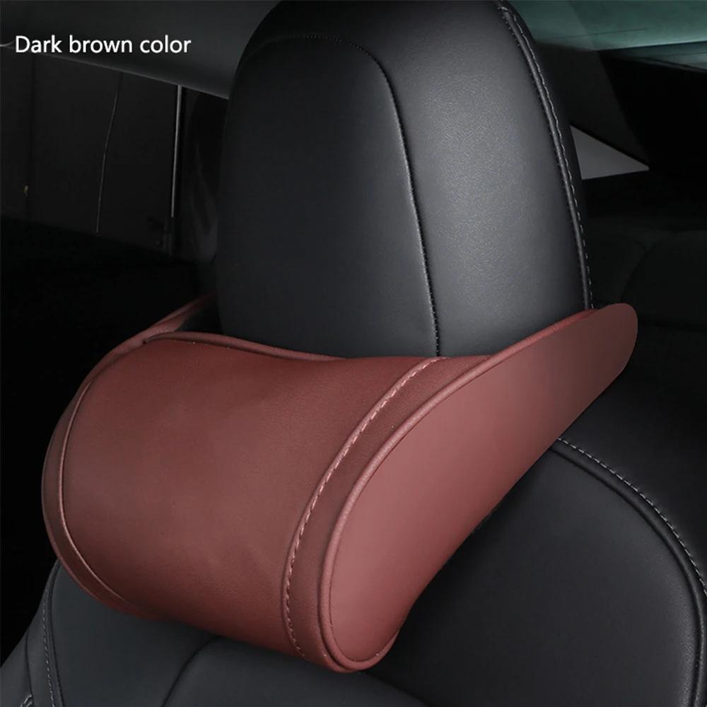 Neck Pillow Headrest Pillow Automobile Seat Neck Rest Auto Seat Head Support Pillow Accessories Suit For Tesla Model 3 Y X S
