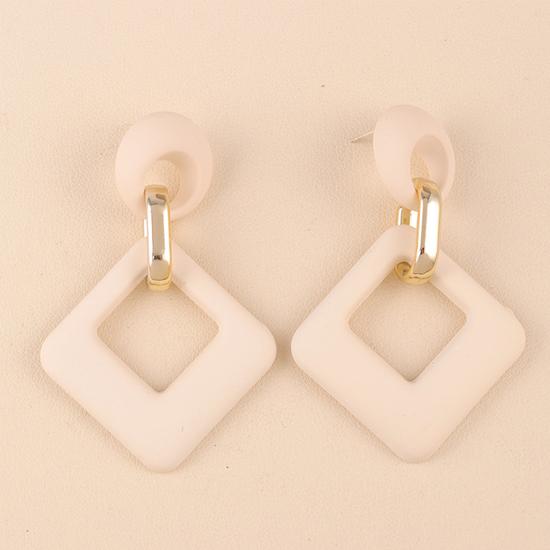 Pinkdudu 2024 Новые 12-цветные квадратные акриловые серьги-подвески, легкие роскошные многоцветные геометрические серьги для женщин, ювелирные изделия PD1488