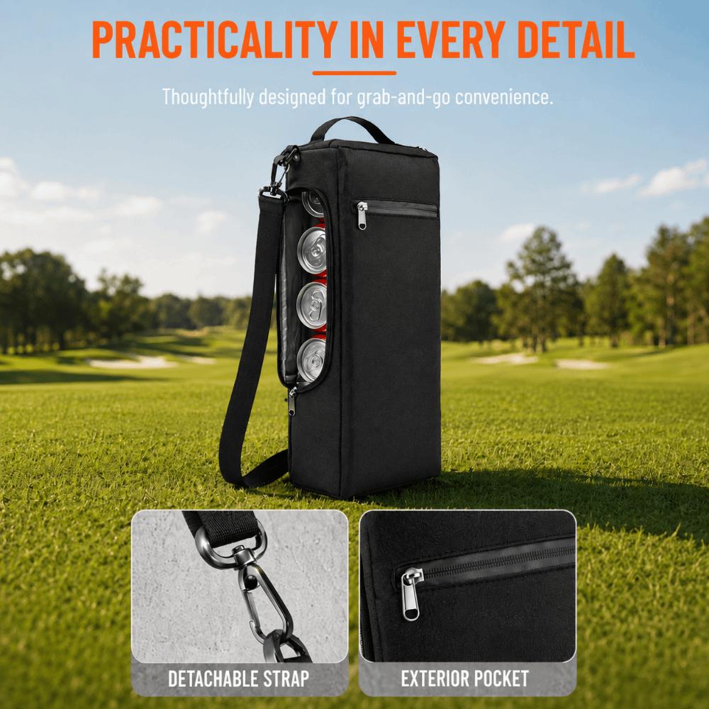Oxford Fabric Golf Cooler Bag Soft Golf Bag Cooler Sleeve Durable Insulated Drink Cooler  Beach
