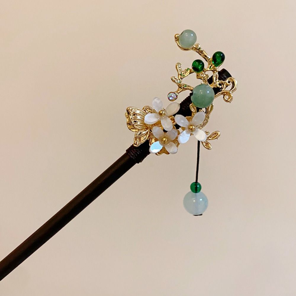 Деревянные палочки для волос Ханфу Цветок Вилка для волос Элегантная китайская шпилька для волос Девочки