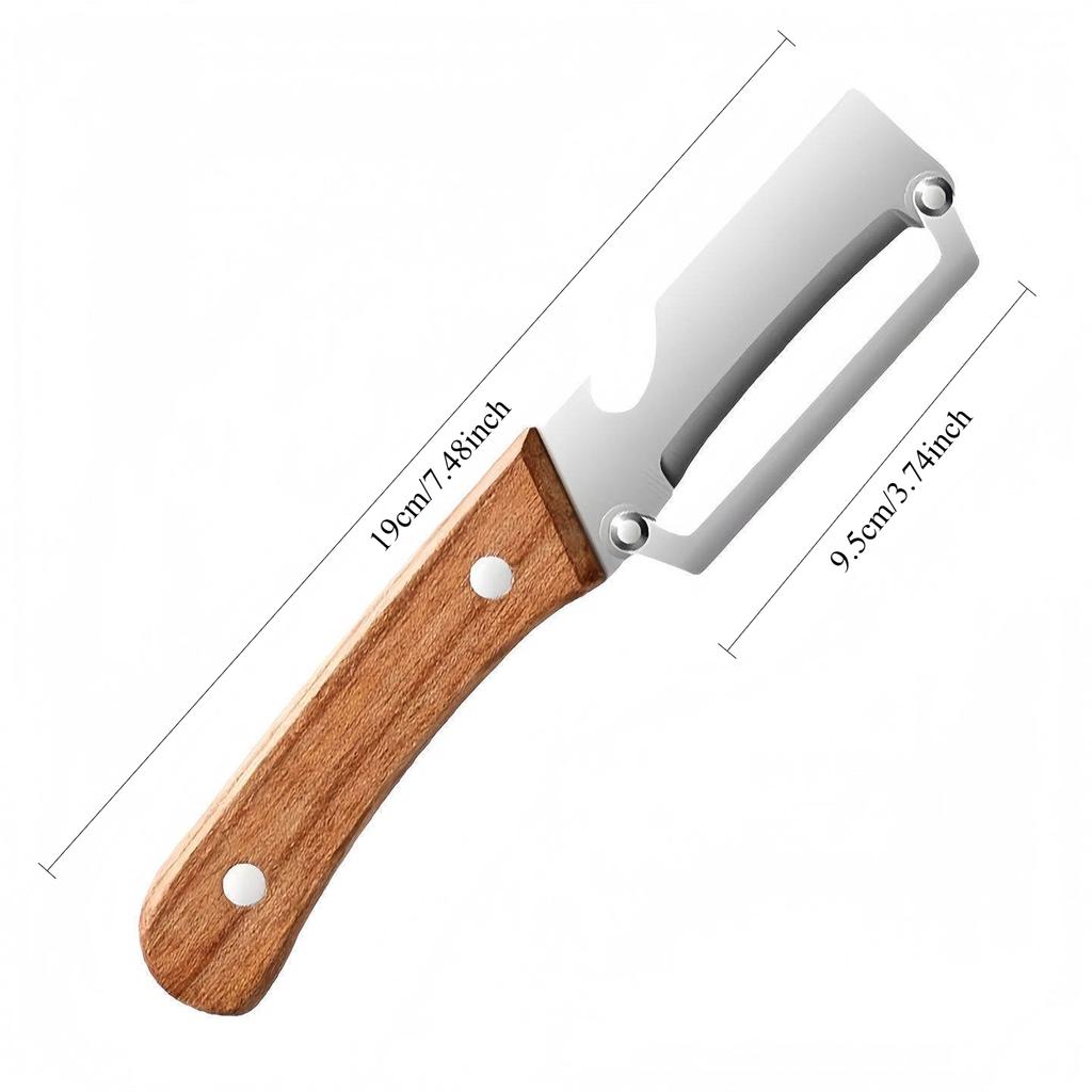 1/2/4PCS Stainless Steel Peeler with Wooden Handle for Fruit Vegetable Peeling Smooth Operation Ergonomic Kitchen Tool