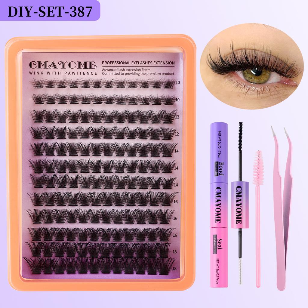 Single Cluster C Curl False Eyelashes Natural Thick Diy Segmented 10-18Mm Eyelashes
