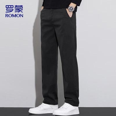 Мужские осенне-зимние брюки прямого кроя в стиле business casual
