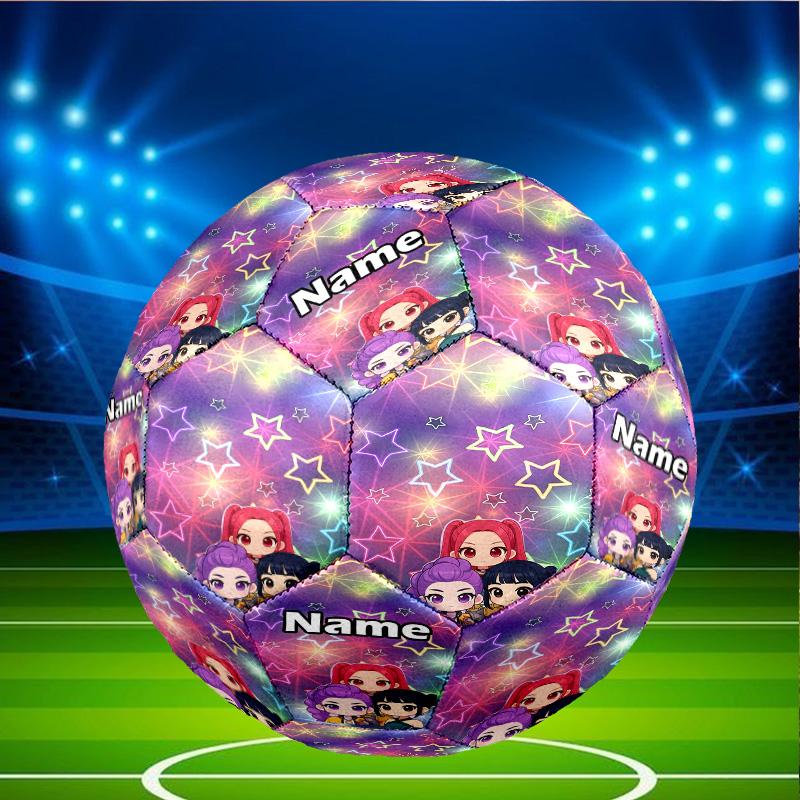 Custom Name Personalized KPop Demon Hunters-A Print Size 5 Soccer Ball Training & Match Football, for Team, Kicking, Gift for Football Enthusiasts