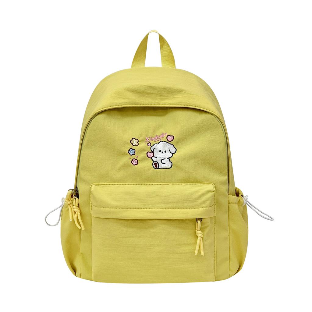 Schoolbag, simple and lightweight, primary and middle school backpack, stylish embroidered backpack, lightweight large-capacity backpack