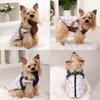 Куртка для щенка с шлейкой Осенне-зимняя теплая одежда для собак мелких и средних пород Кошка Безопасная Светоотражающая Водонепроницаемая Пальто для чихуахуа