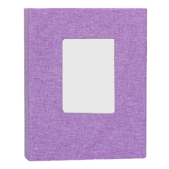 Yousheng Fabric Photo Album with 208 Pockets Slip-in Picture Albums Linen Cover Memory Book with Front Window for Family Anniversary Vacation Wedding