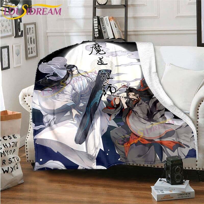 Official Grandmaster of Demonic Blanket The Untamed Blanket Flannel Blanket for Bedroom Sofa Chair Throw Blanket Travel Blankets
