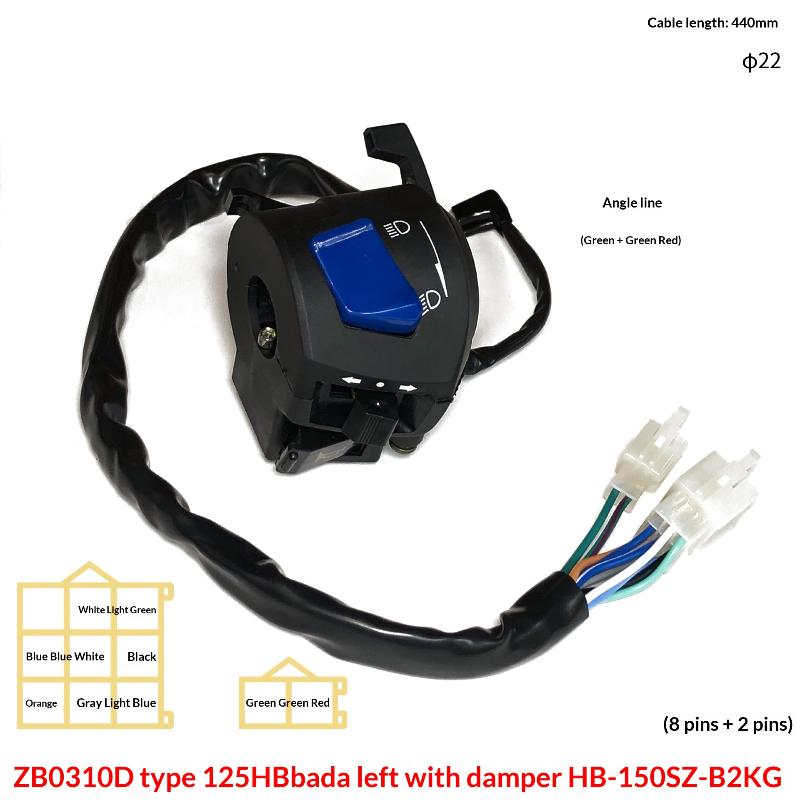 22Mm Motorcycle Handle Bar Left Right Switches Horn Turn Signal Headlight Electric Start Handlebar Controller Switch