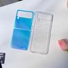 For Samsung Galaxy Z Flip 4 Case Transparent Fold Case With Laser Jam For Samsung Z Flip 3 5g Zflip4 Shockproof Hard Back Cover