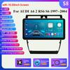 8G + 128G DSP IPS Carplay 2 Din Android-радио для A6 C5 1997-2004 S6 RS6 AI Voice 4G-LTE Автомобильный мультимедиа GPS 2din Интеллектуальный экран RDS Авторадио