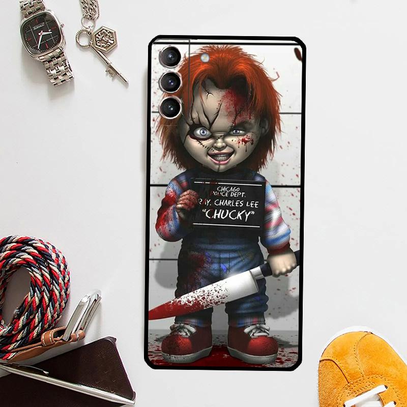 Чехол-кукла Чаки из фильма ужасов для Samsung Galaxy S25 S24 Ultra S20 S21 S22 S23 Plus S9 S10 S24 FE S25 FE Чехол Coque