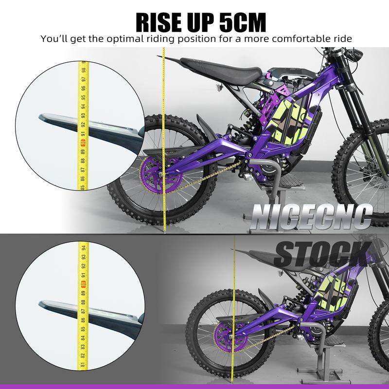 NICENCNC Seat Riser For Surron light bee X Seat Raise Bracket Kit 50MM Heighten For Sur-Ron Light Bee S L1E Segway X160 X260
