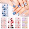 24Pcs/Box False Nails Cartoon Back-adhesive Ultra-thin Press-on Nails Removable Decorative DIY Christmas Series Artificial Nails Full Cover for Lady