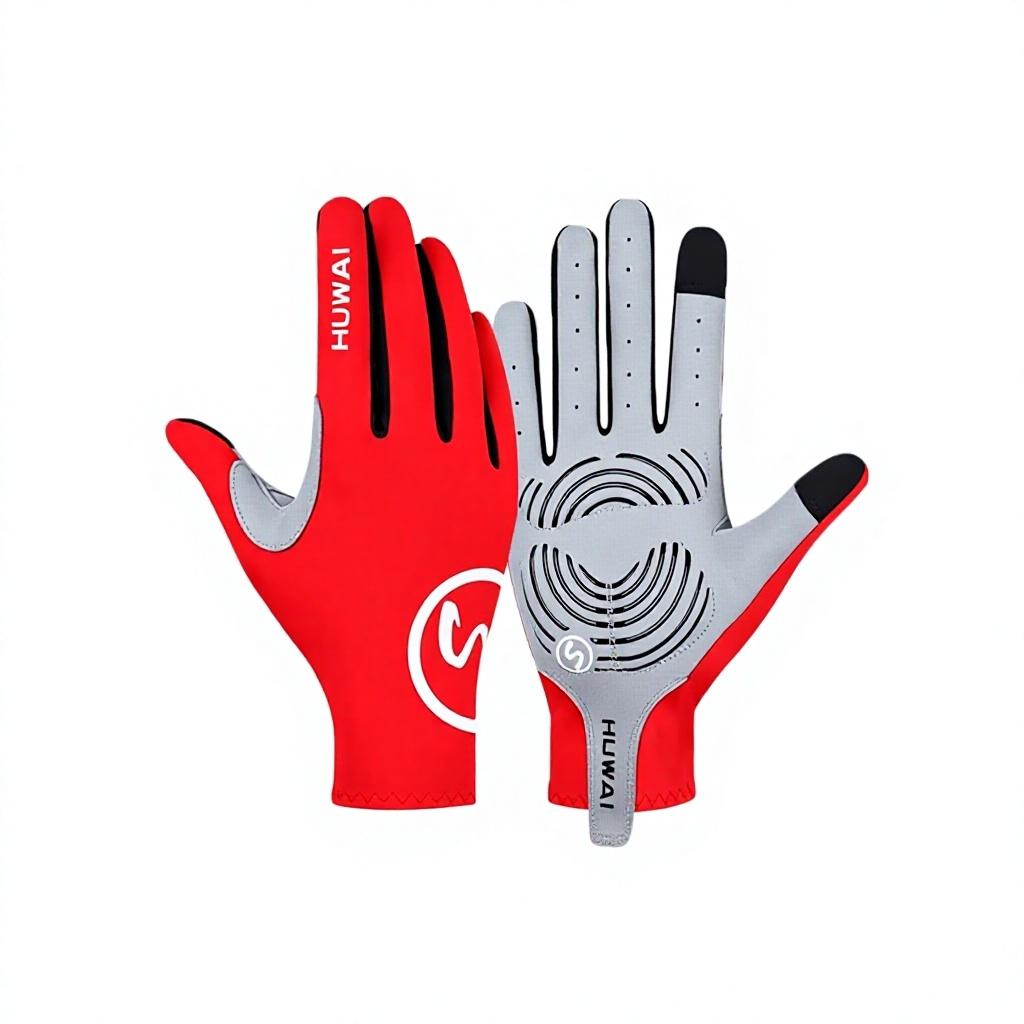 Fitness Extended Full-finger Microfiber Gloves Non-slip Shock-absorbing Breathable Sunscreenfor Outdoor Climbing Cycling