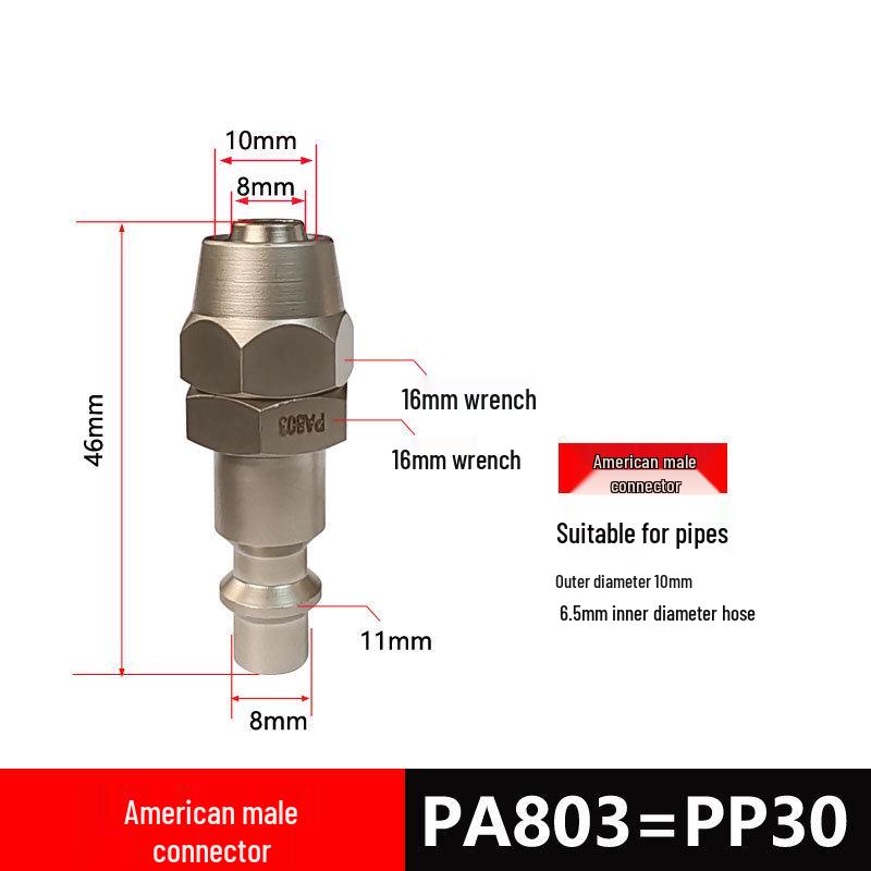 American NPT Quick Self-Locking Pneumatic Connector for Small Air Hammer Tools