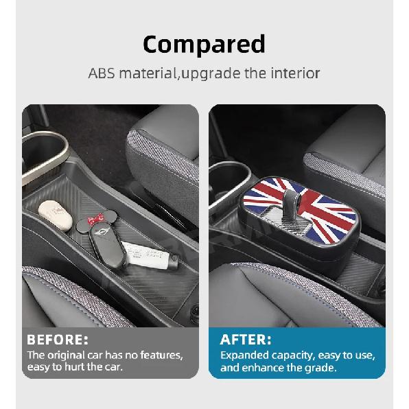 Центральный ящик для хранения для BMW Mini Cooper F65 F66 2024 2025 Центральный подлокотник Ящик для хранения Автомобильные аксессуары