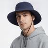 Breathable Fisherman Hat Solid Color Sun Protection Hat Windproof Hiking Cap  Outdoor Hiking