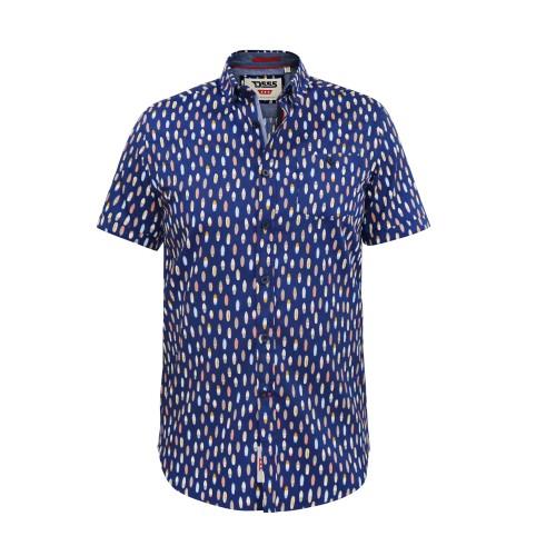 Duke Mens D555 Hackford Surfboard Button-Down Kingsize Short-Sleeved Shirt