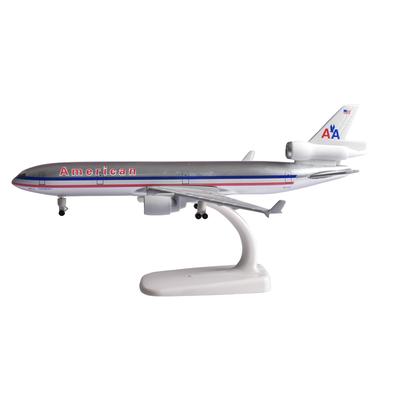 20-сантиметровая литая металлическая модель самолета American McDonnell Douglas MD-11. Коллекционная модель самолета. Подарки.
