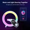 Smart Night Light For Kid Bedroom Bedside Wake Up Alarm Clock Atmosphere Light Multifuction Bluetooth Speaker Wireless Charger