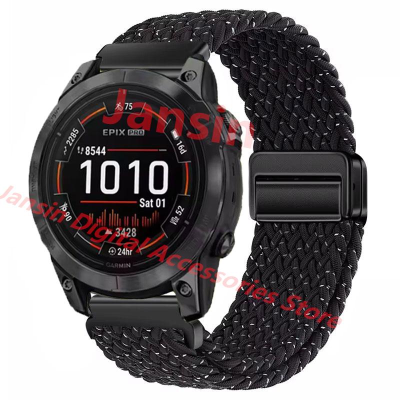 Для ремешка Garmin Band Quick Fit 26 мм 22 мм Магнитный браслет для Garmin Fenix 3 HR Fenix 5 instinct 1 instinct 2X Нейлоновый ремешок для часов