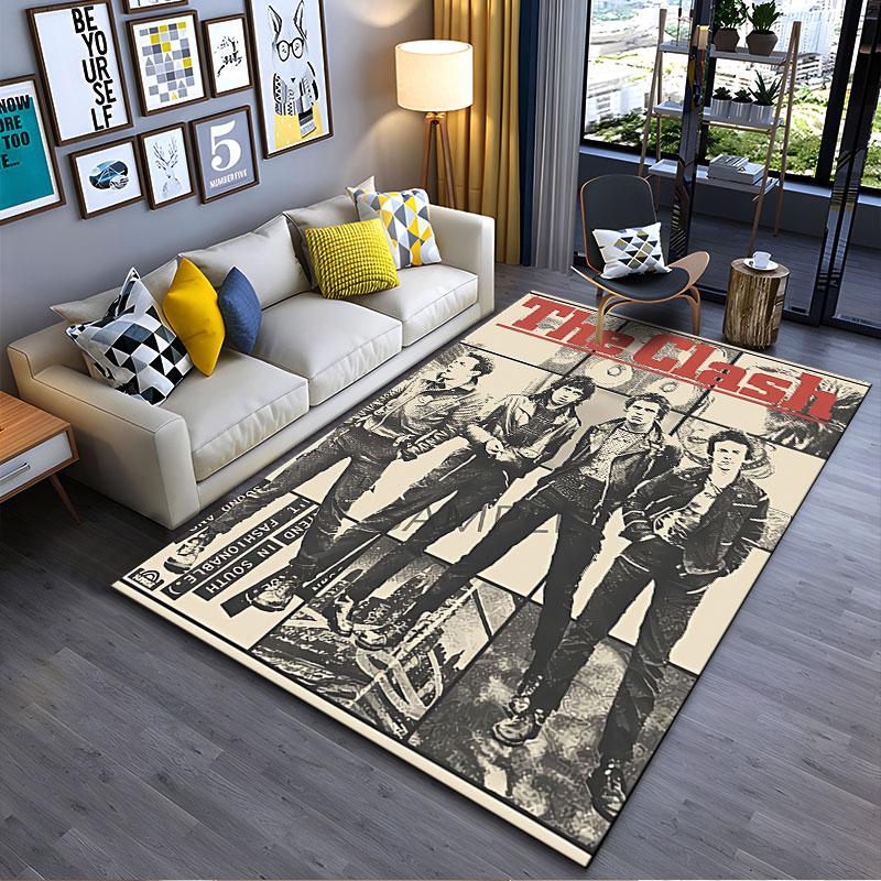 The Clash Band Vintage Poster suitable as a non-slip mat for the living room or bedroom sofa