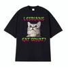 Lesbians Eat What Cat Funny Meme Tshirts Unisex Women Summer Tops ONeck Loose T Shirt Harajuku Gothic Hot Sale Tshirt Streetwear