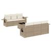 VidaXL Salon de Jardin avec Coussins 7 pcs, Canapés de Patio, Ensemble de Meubles, Mobilier de Terrasse Extérieur, Beige 3252245