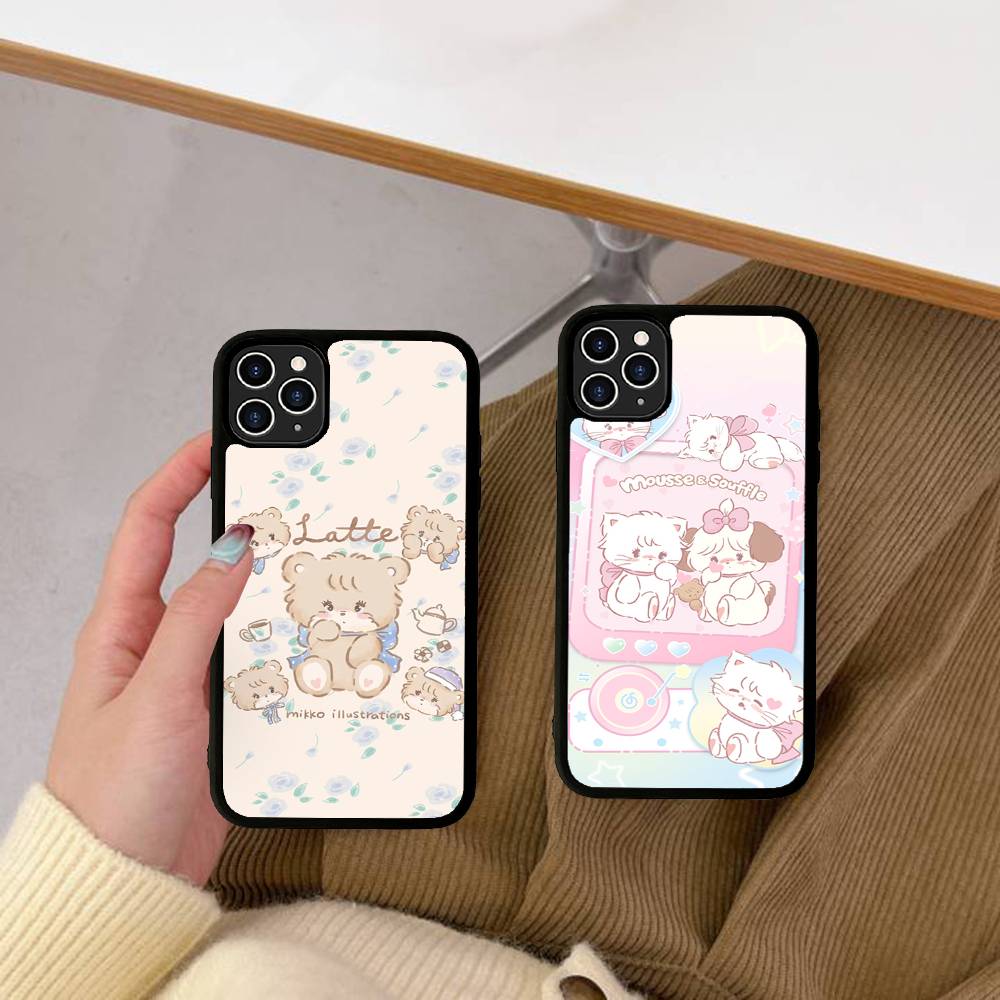 Famous Cute M-Mikko C-Characters For Iphone 17 Air 16 15 14 13 12 11 Pro Max TPU+PC Plus Shockproof Back Phone Cover
