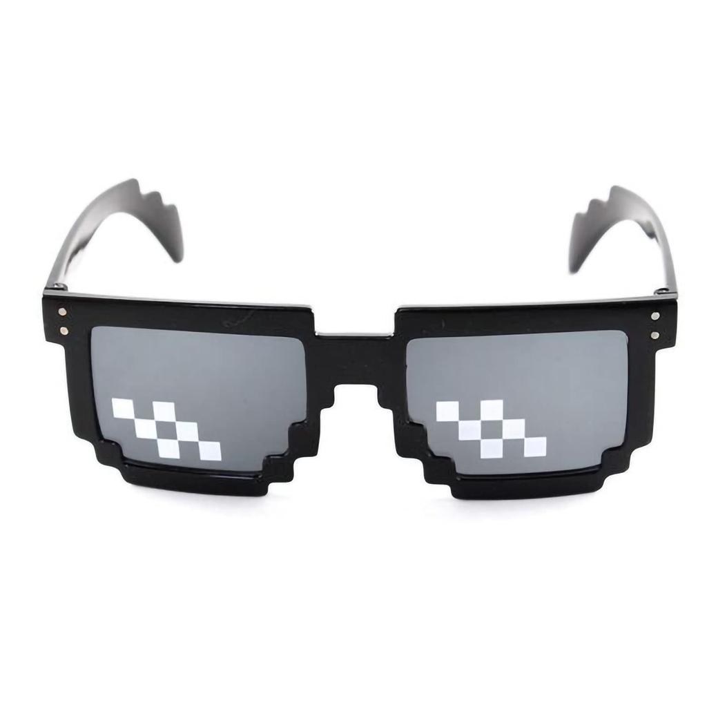 LEISURE CLUB Мозаичные солнцезащитные очки, очки для косплея, реквизит для дня рождения, унисекс, забавные пиксельные модные товары для вечеринок