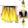 Magical Halloween Witch Cosplay Dress For Girls Featuring Irregular Hem And Polyester Fabric