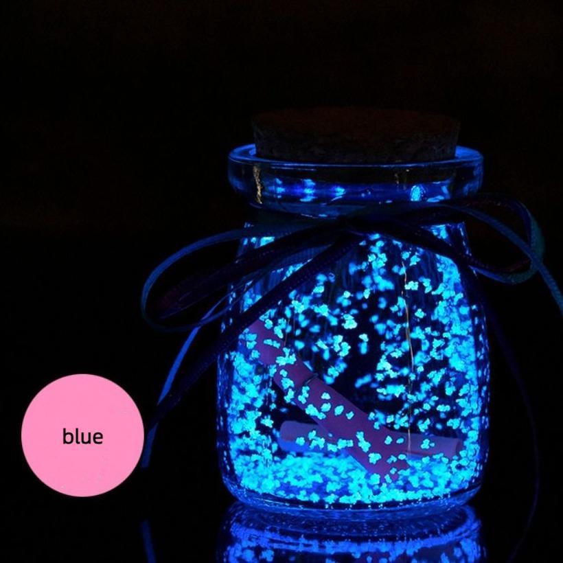 Star Origami Fluorescent Glass Bottle Night Glow Starry Sky Bottle Fluorescent Drift Bottle